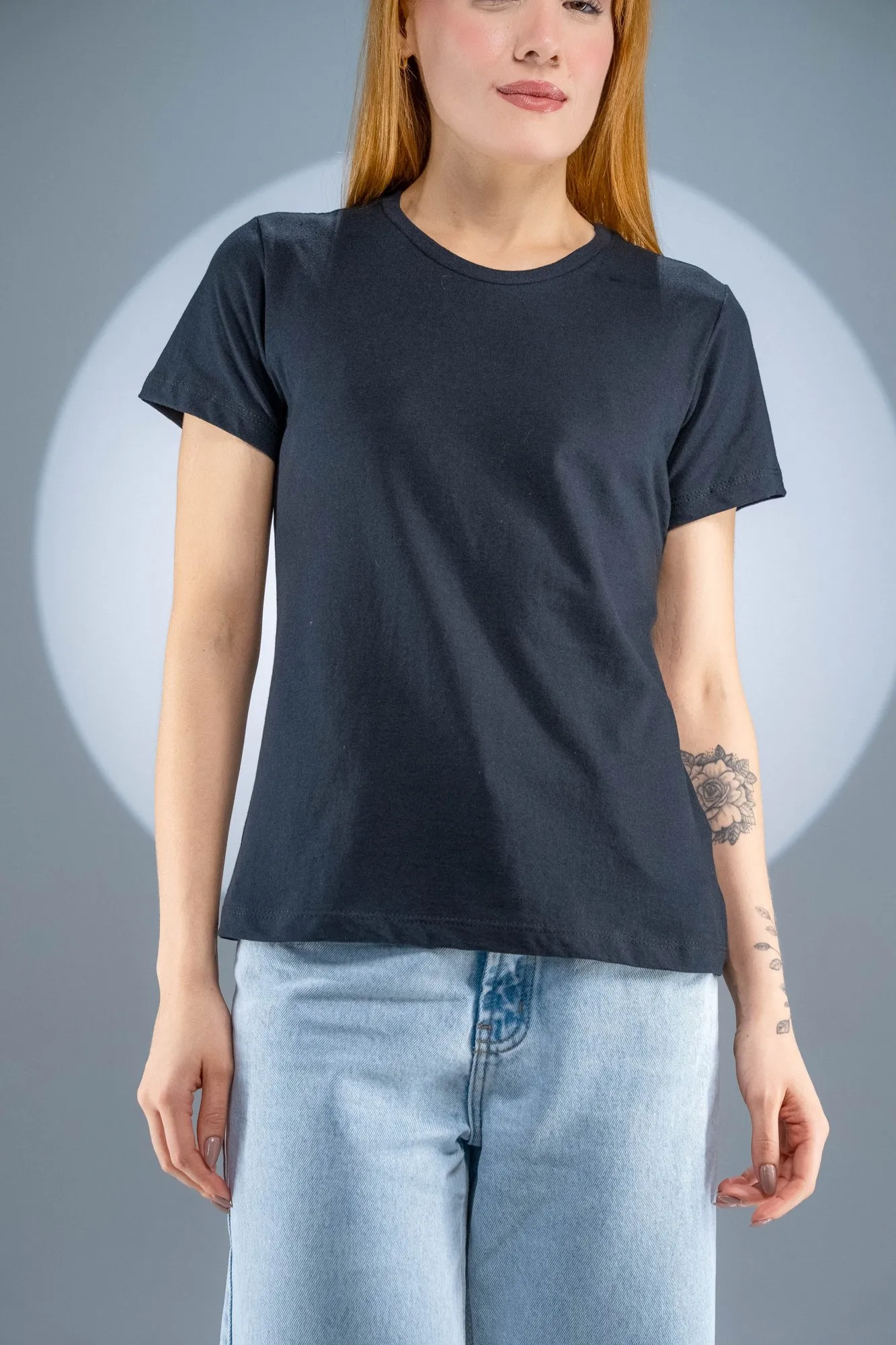 Camiseta Baby Look 100% Algodão Penteado - Loja do Ed